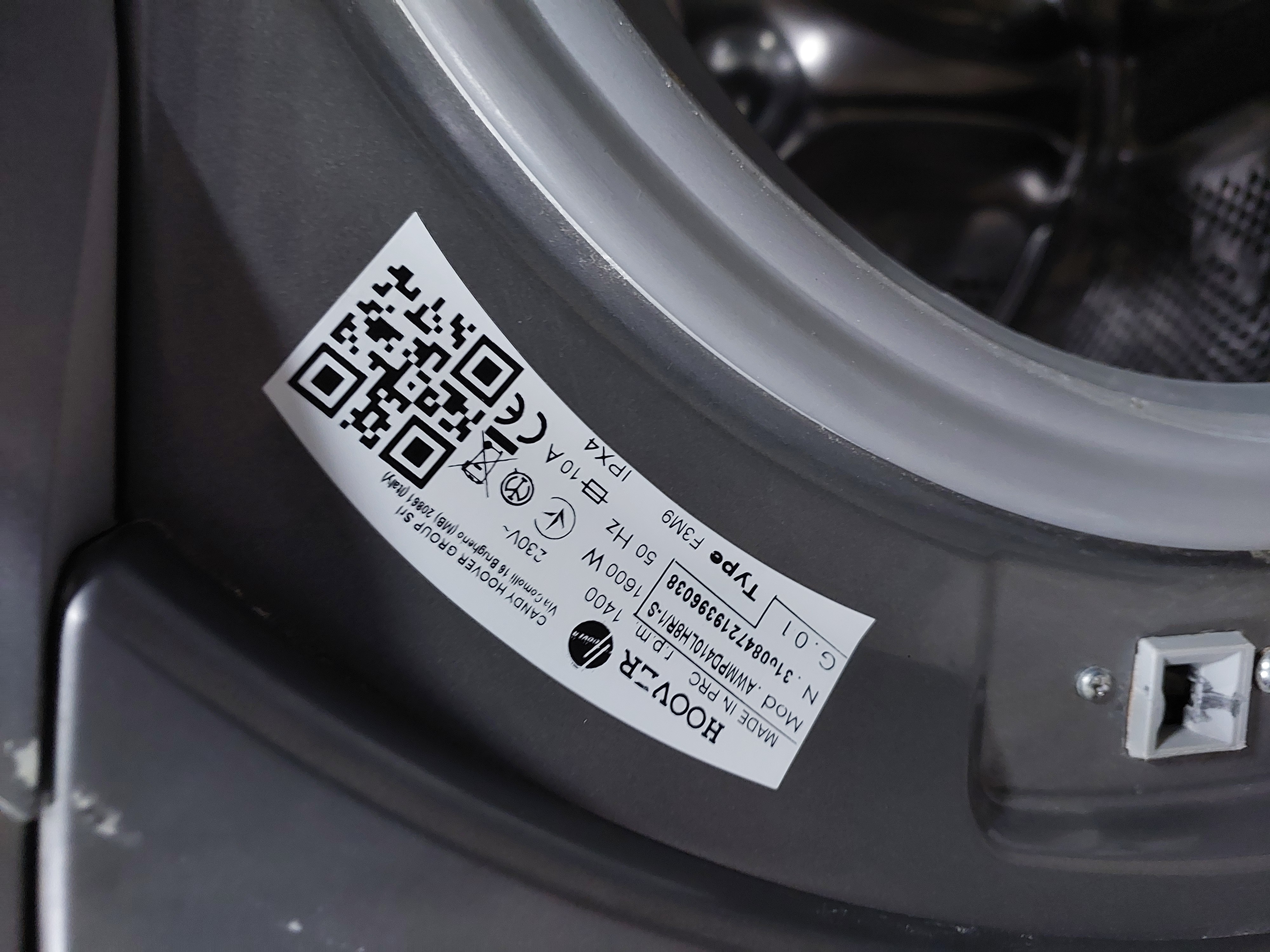 Пральна машина Hoover AWMPD410LH8R/1-S Image