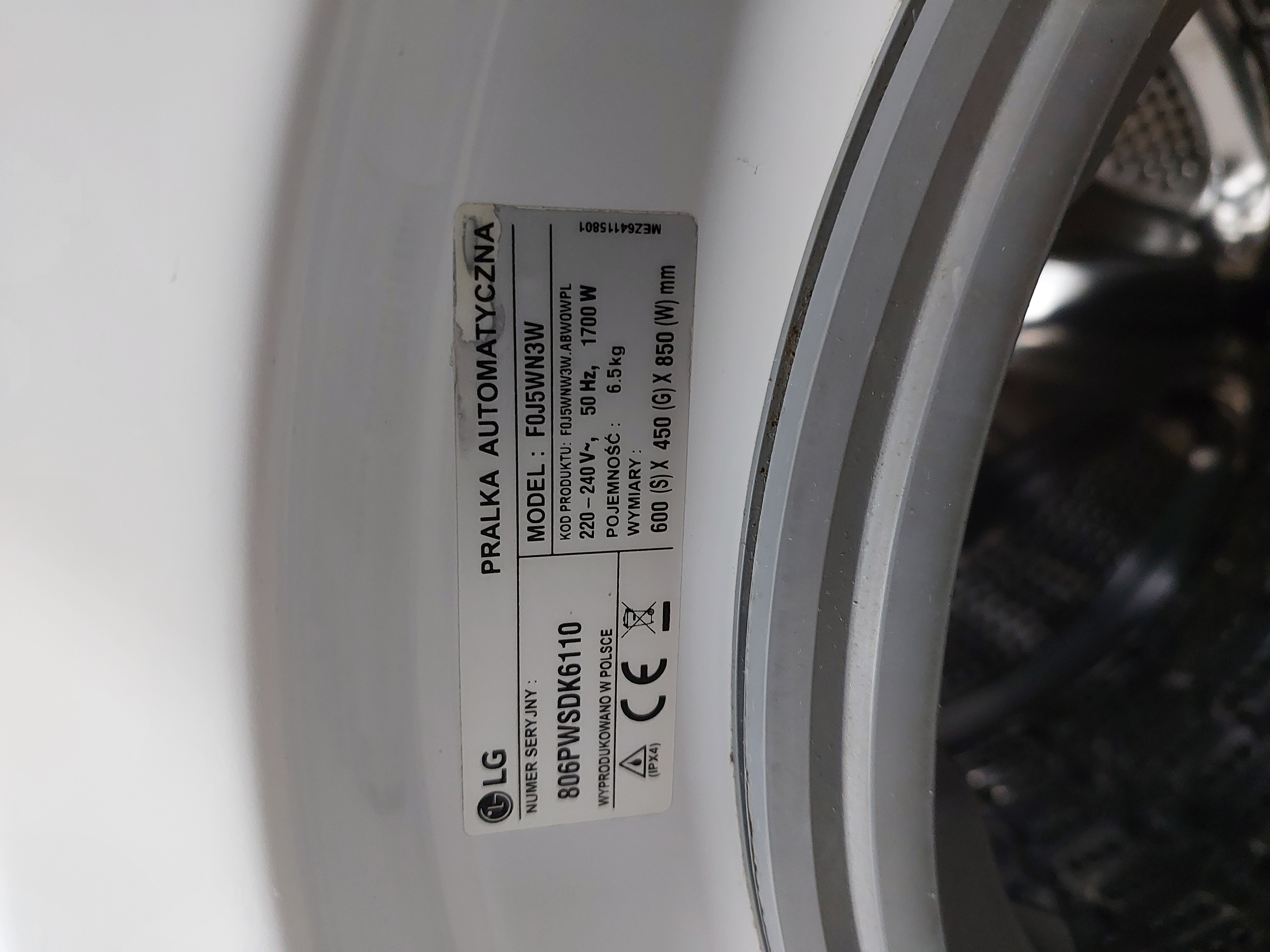 Пральна машина LG F0J5WN3W Image