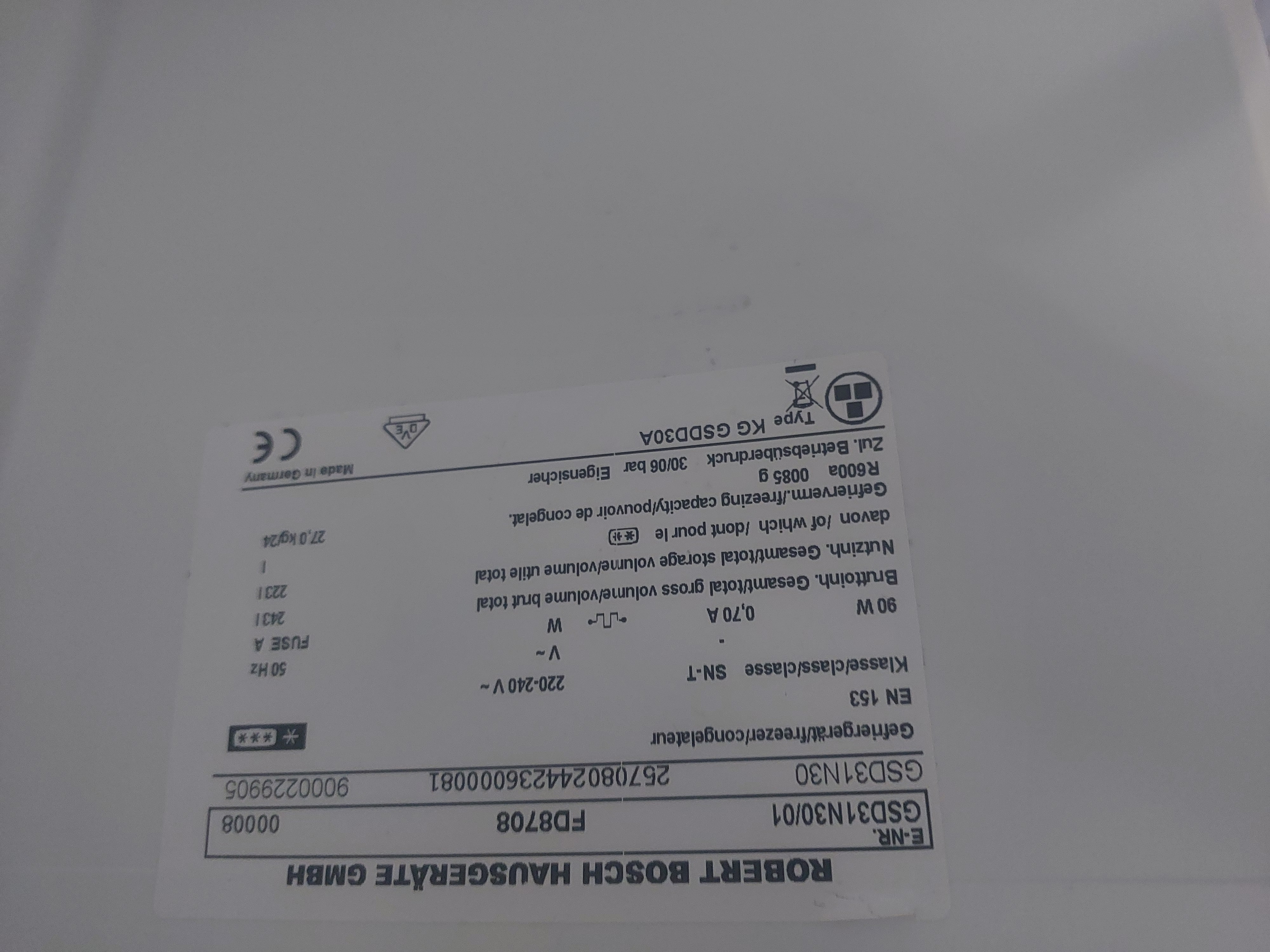 Морозильна камера Bosh FD8708 Image