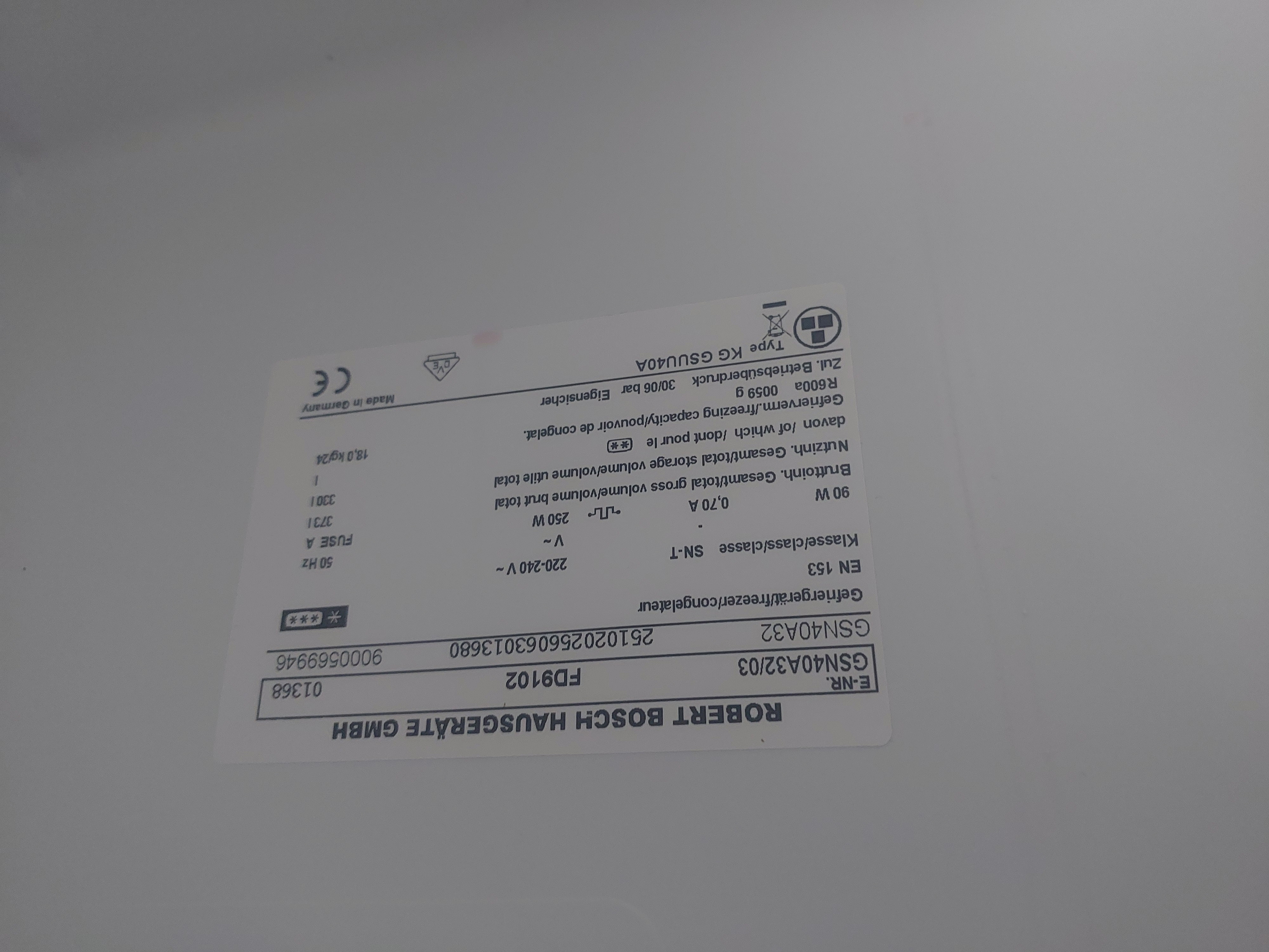 Морозильна камера Bosh FD9102 Image