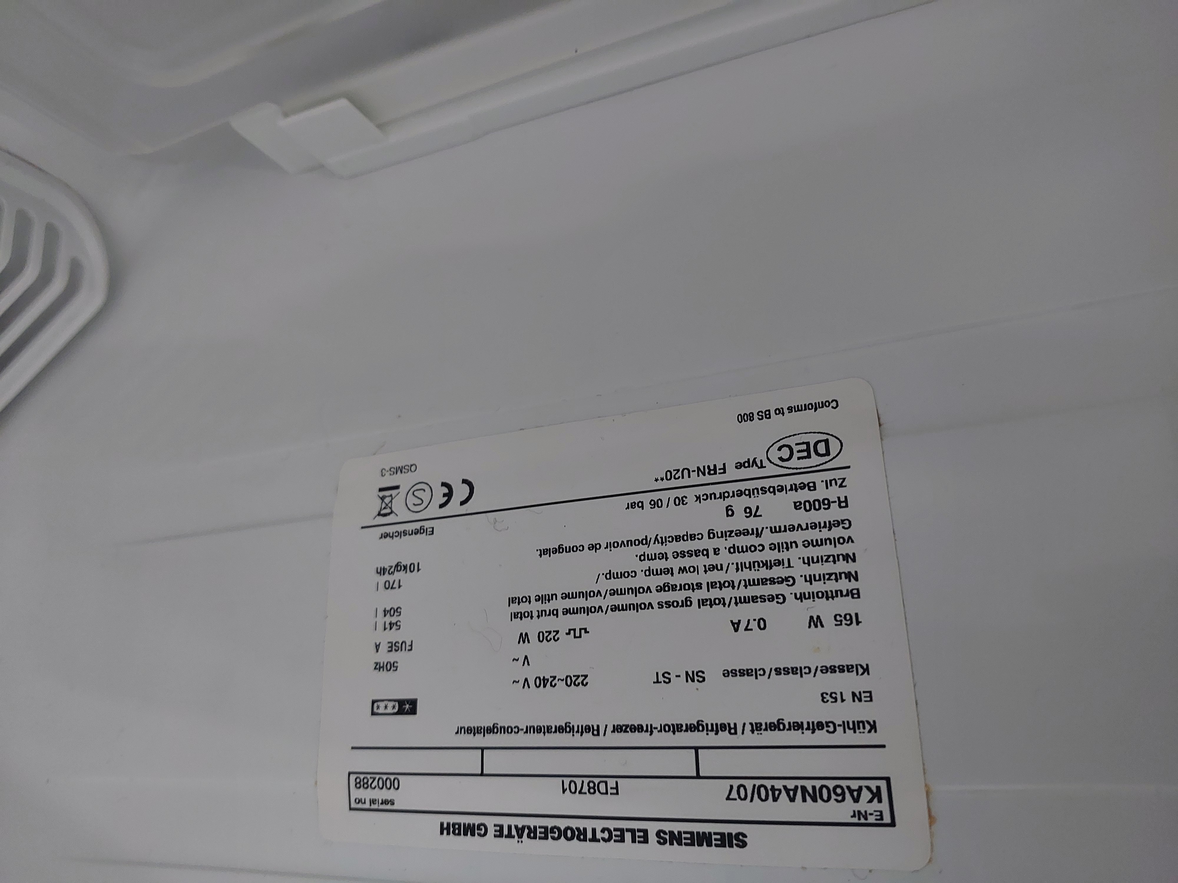 Холодильник Siemense FD8701 Image