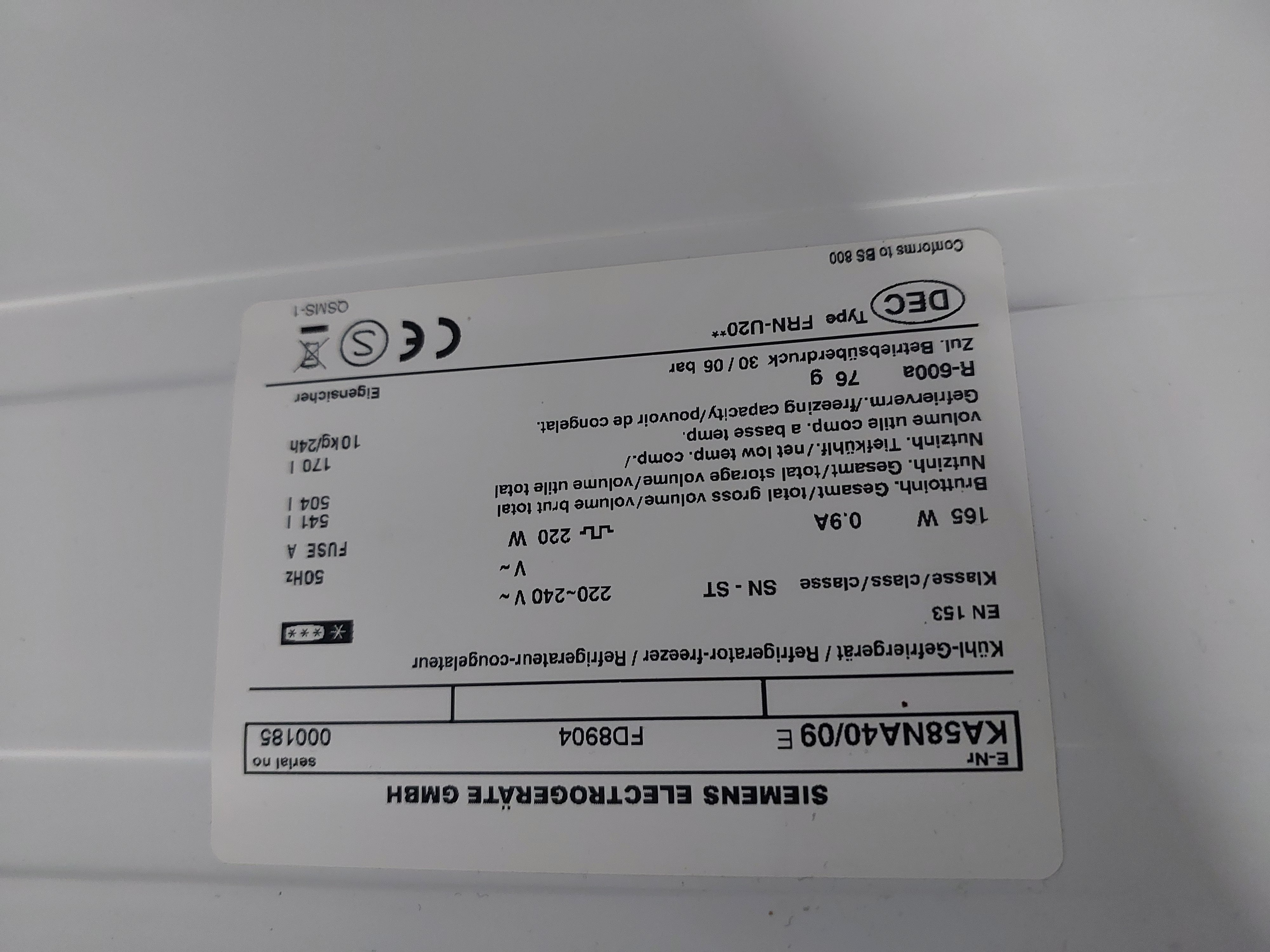 Холодильник Siemense FD8904 Image