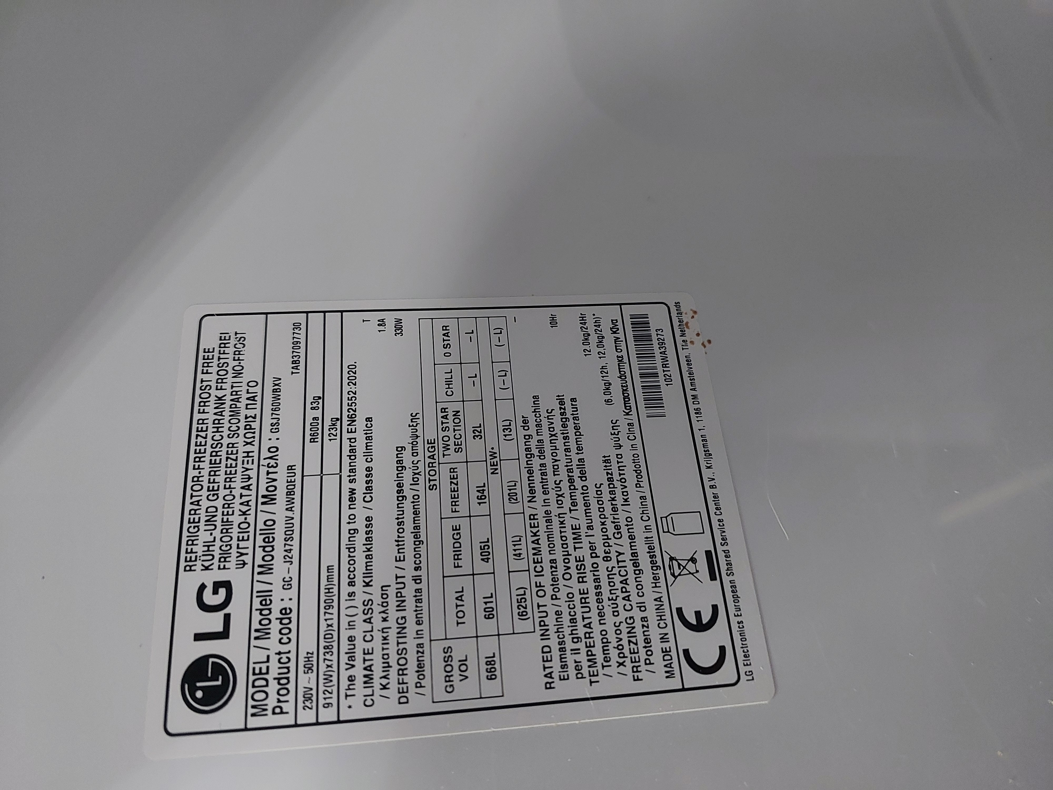 Холодильник LG GSJ760WBXV Image