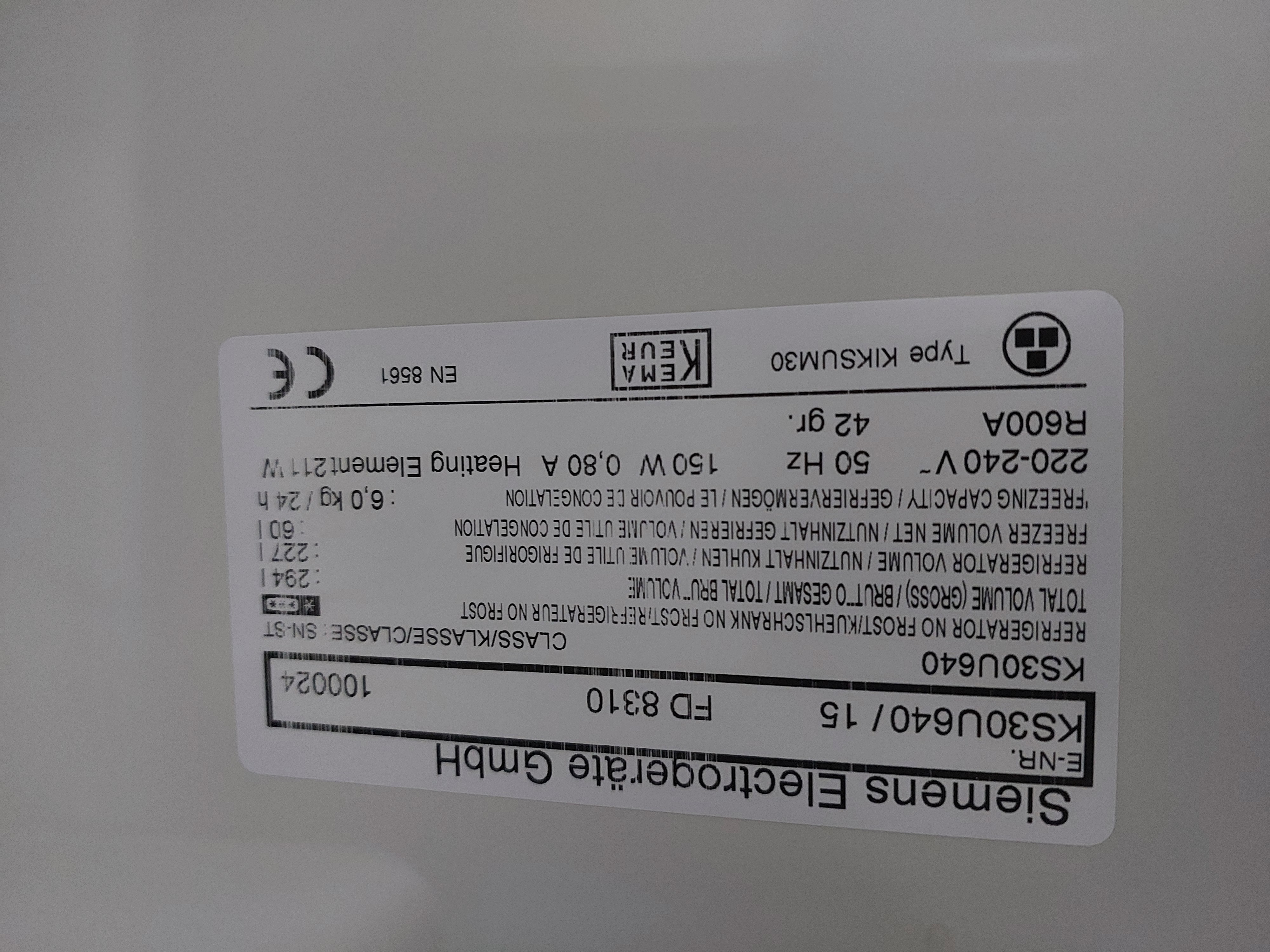 Холлдильник Siemense FD8310 Image