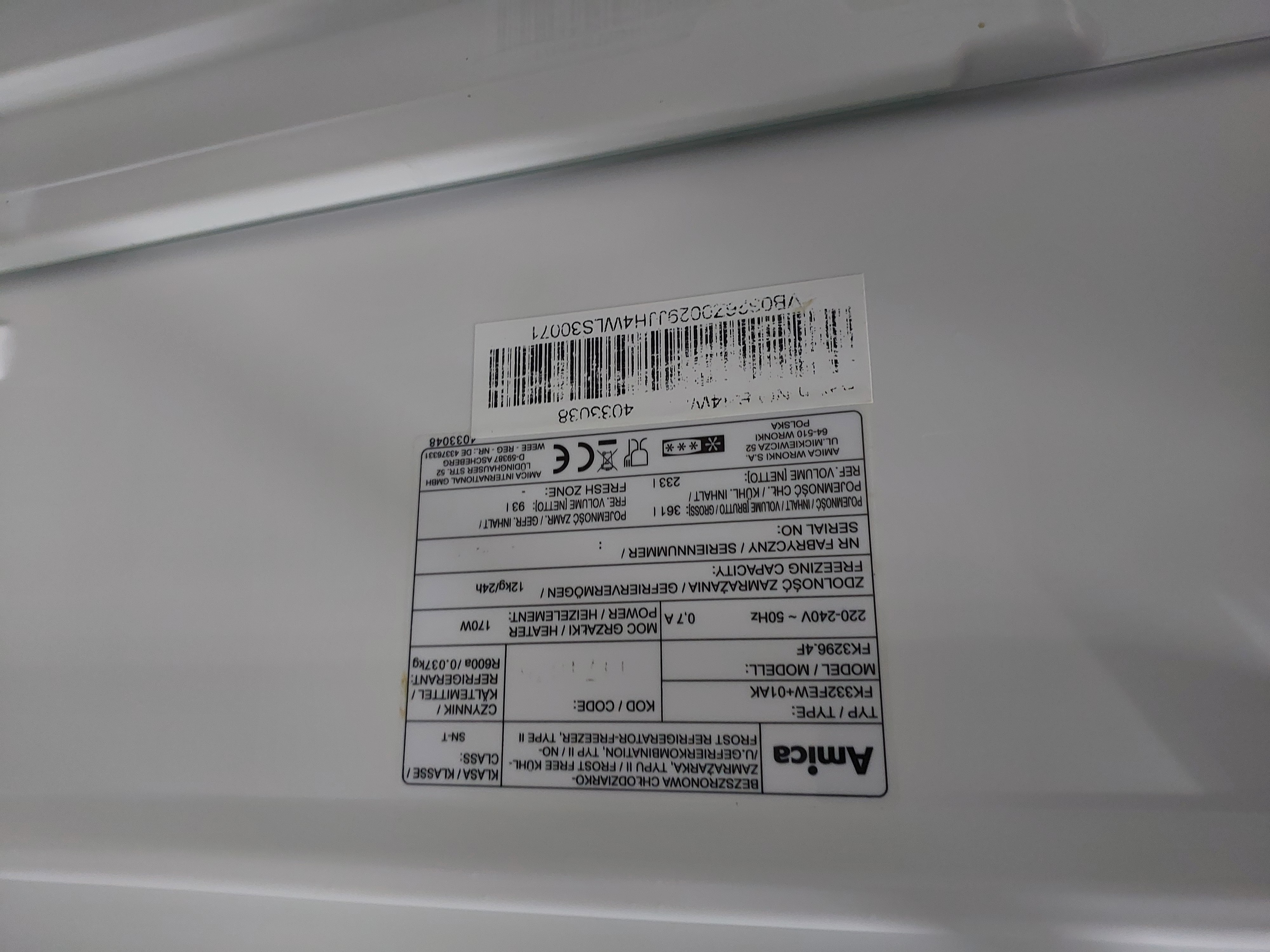 Холодильник Amica FK 3296.4F Image