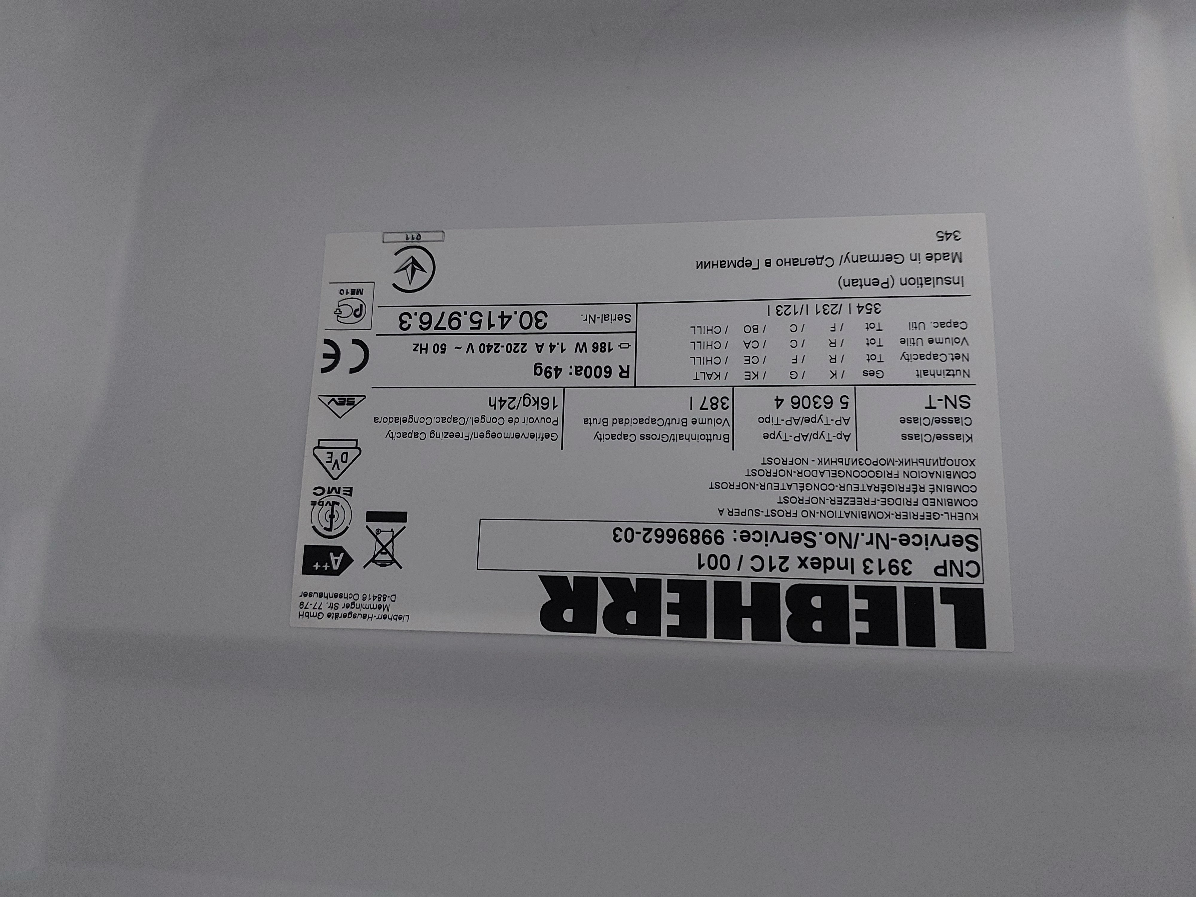 Холодильник Liebherr CNP 3913 Image