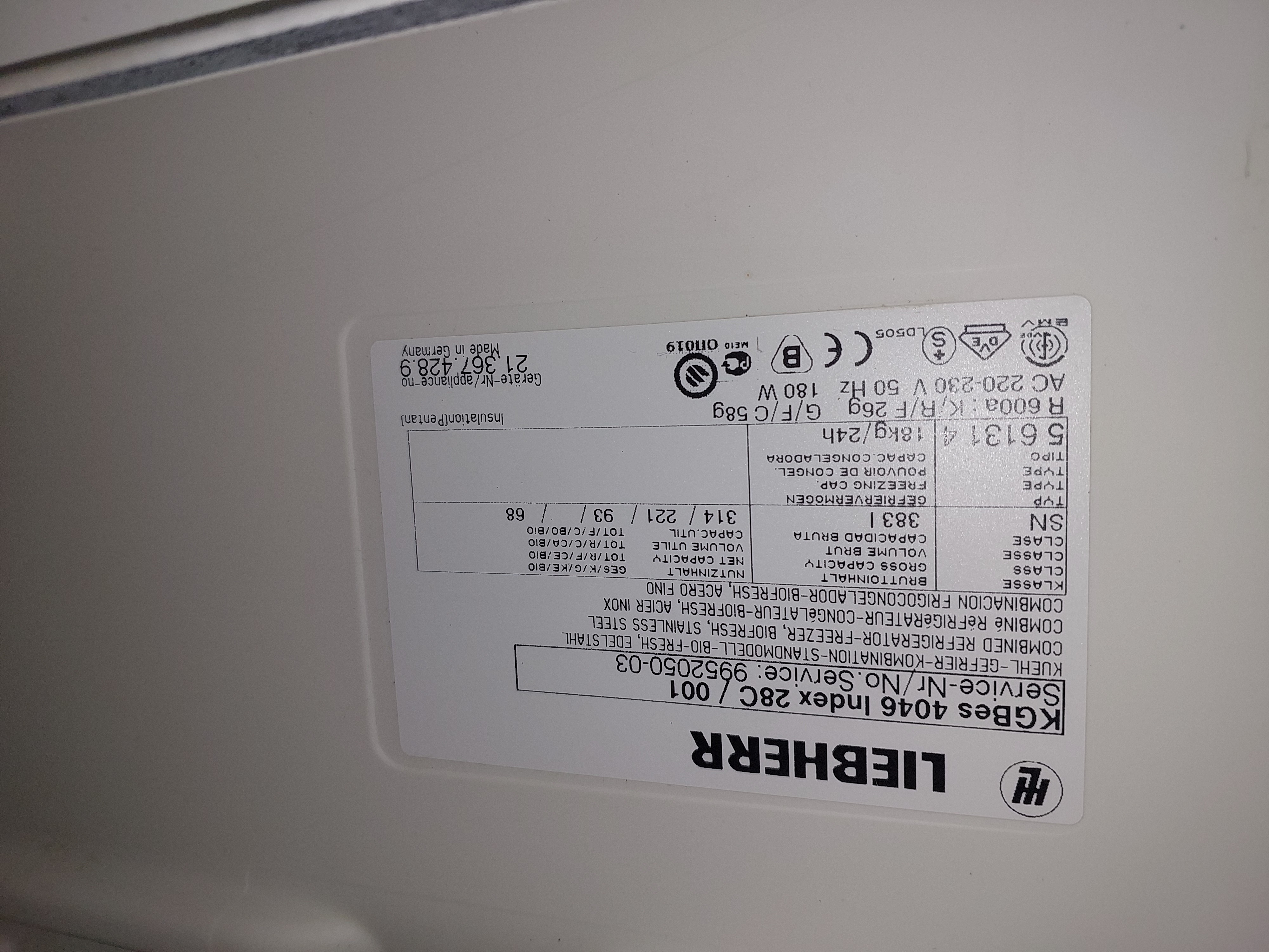 Холодильник Liebherr KGBes 4046 Image