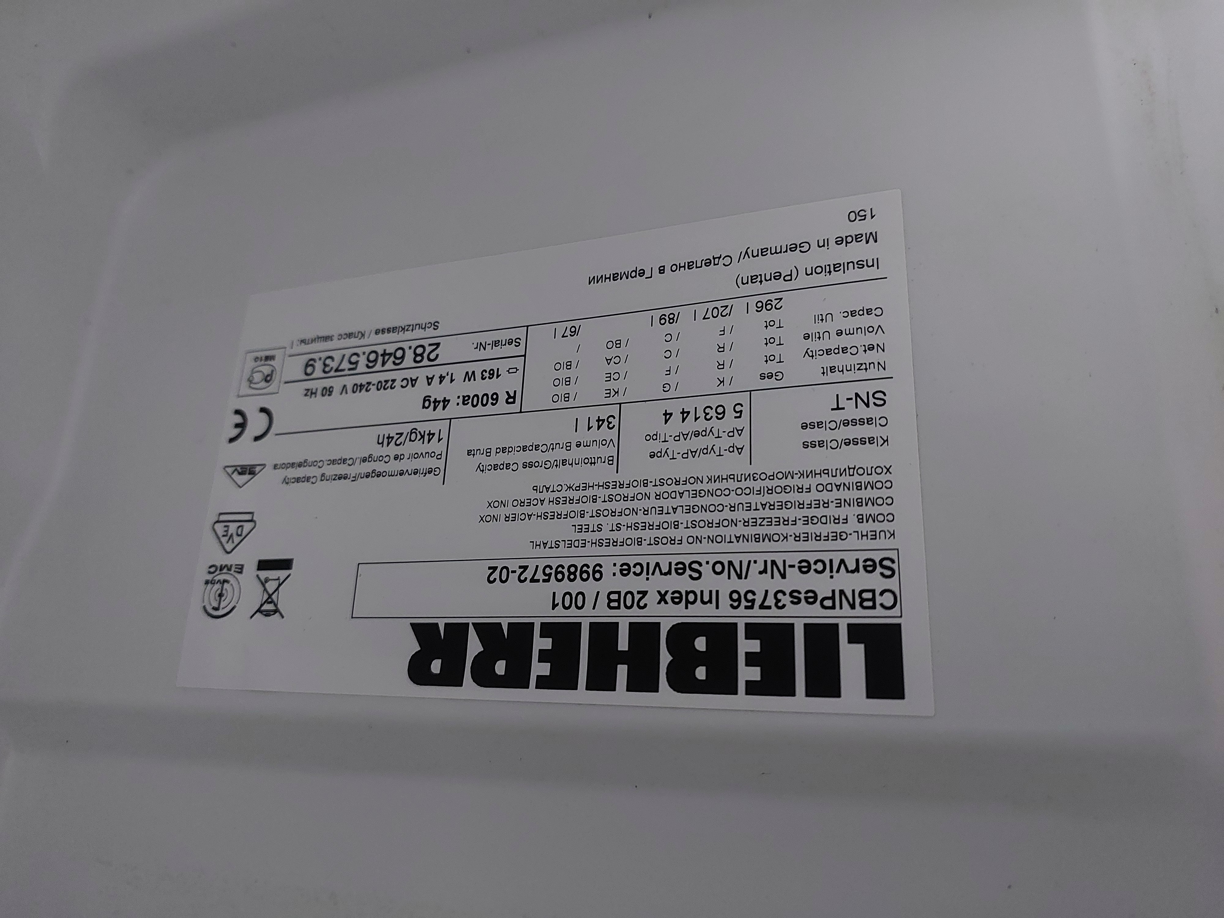 Холодильник Liebherr CBNPes 3756 Image