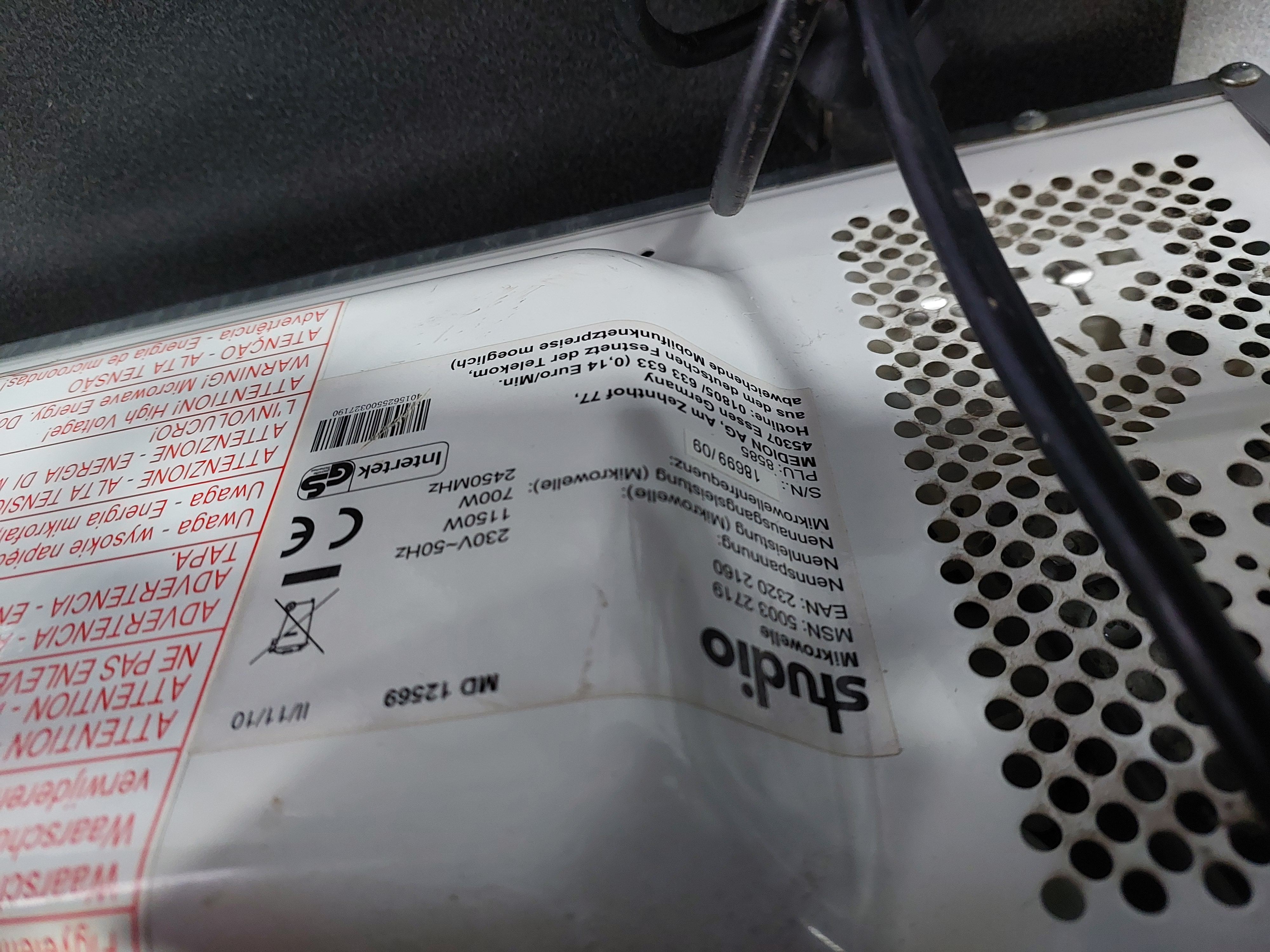 Мікрохвильова піч Studio MD 12569 Image