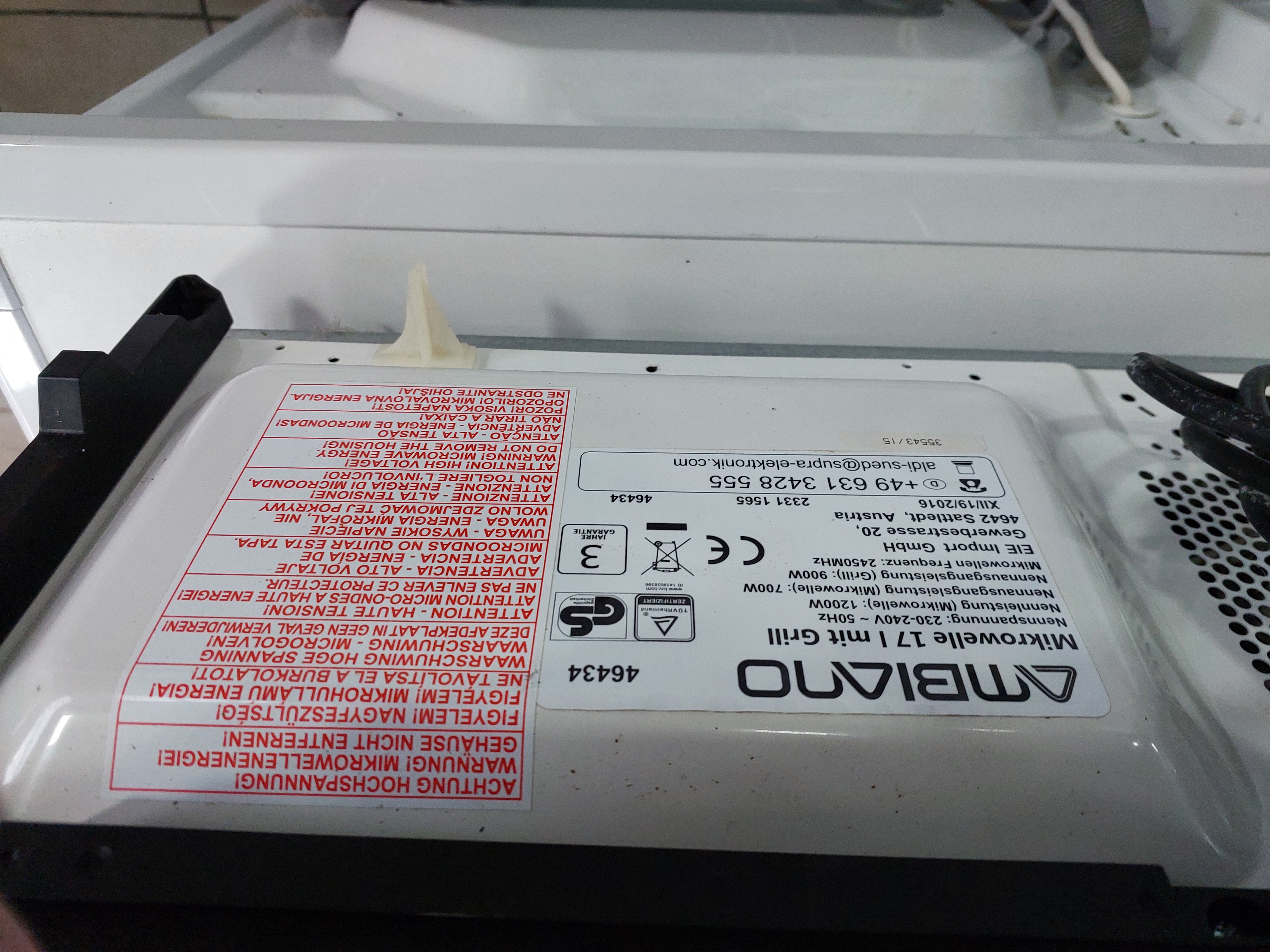 Мікрохвильова піч AMBIANO 46434 Image