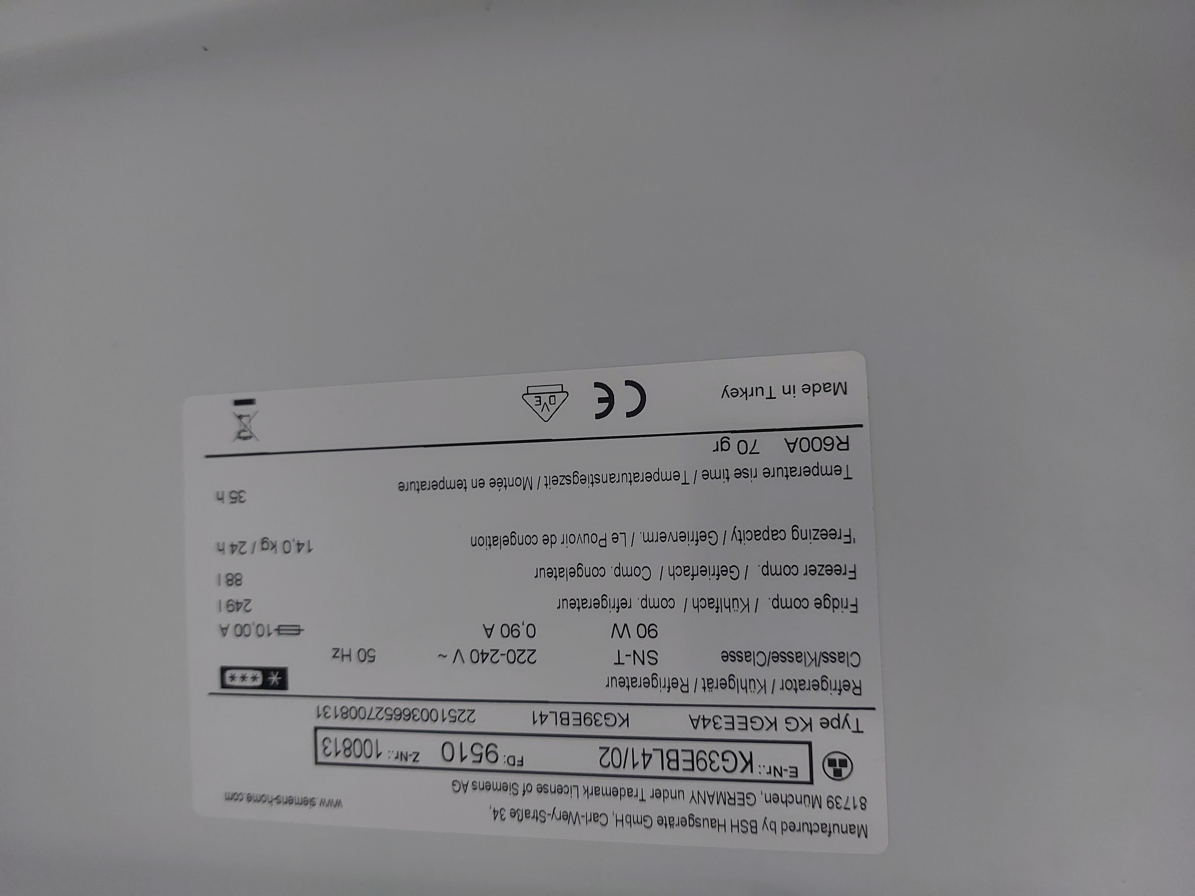 Холодильник Siemens FD 9510 Image