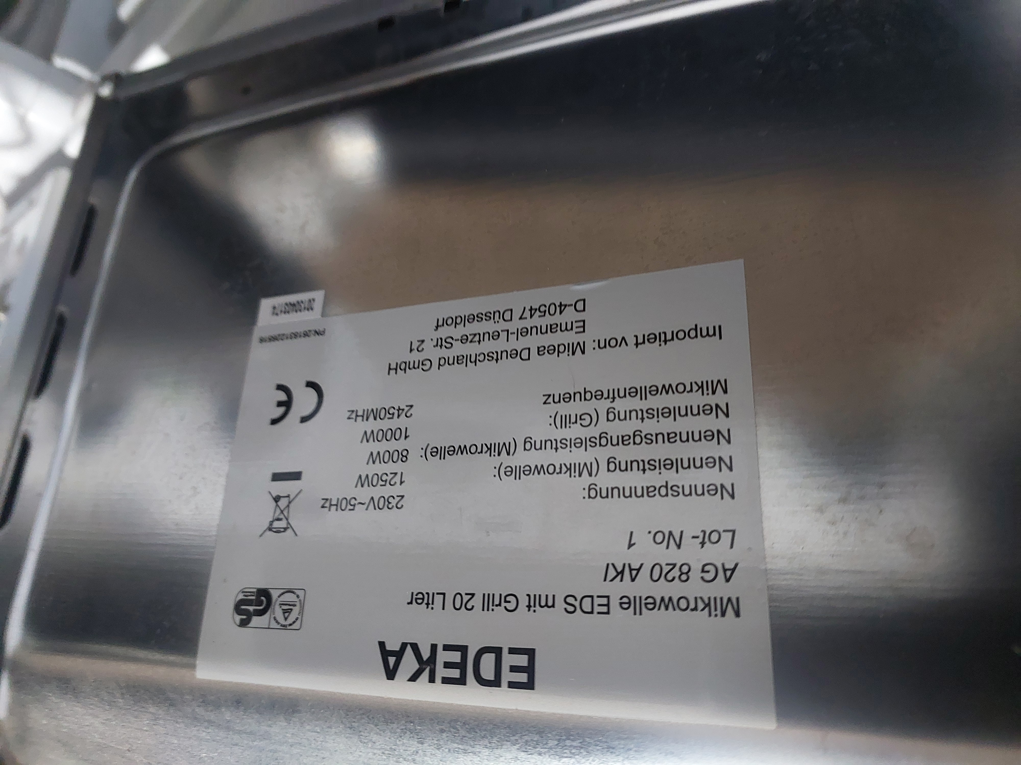 Мікрохвильова піч Edeka AG 820 AKI Image