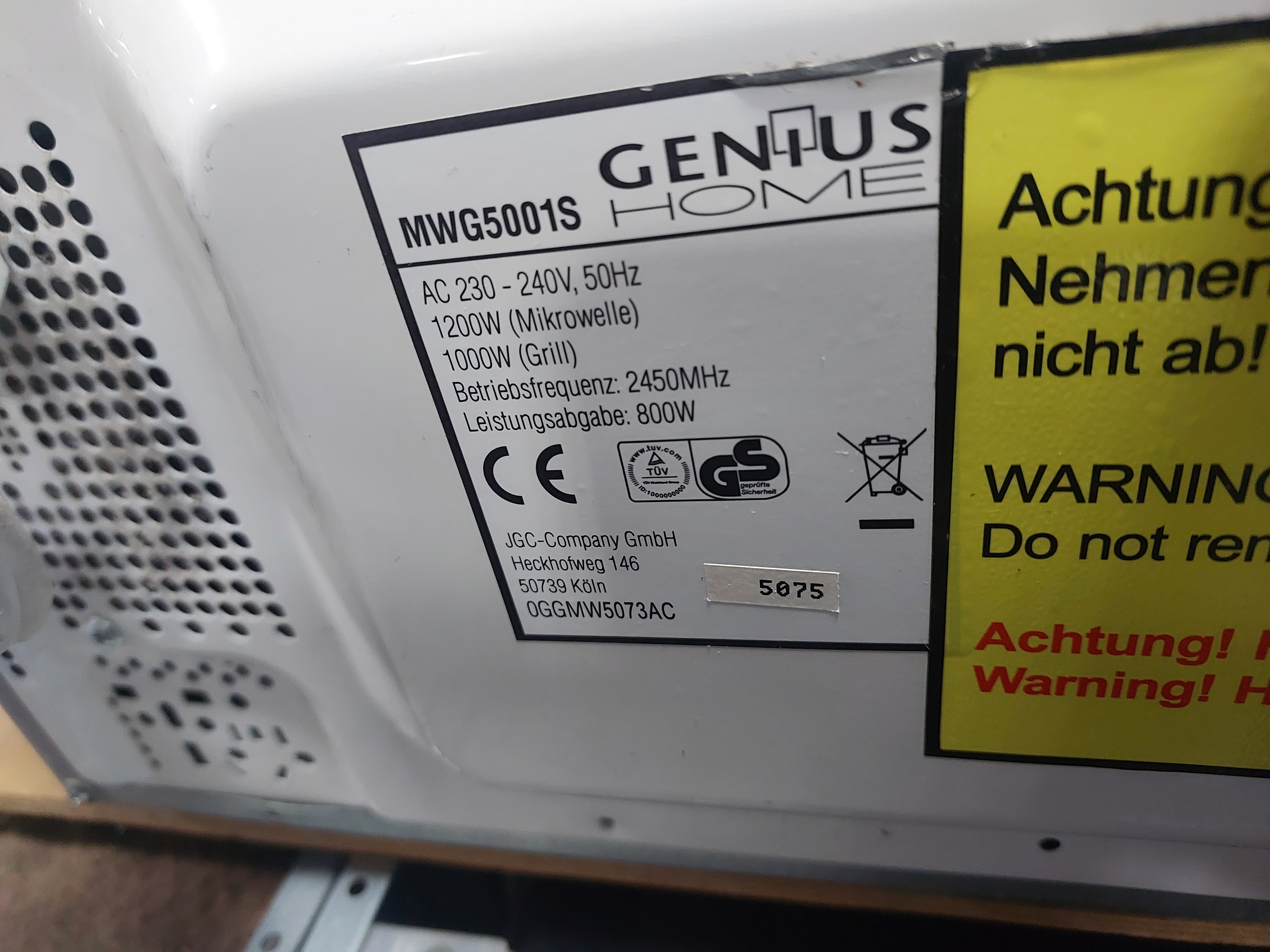 Мікрохвильова піч Genius MWG5001S Image