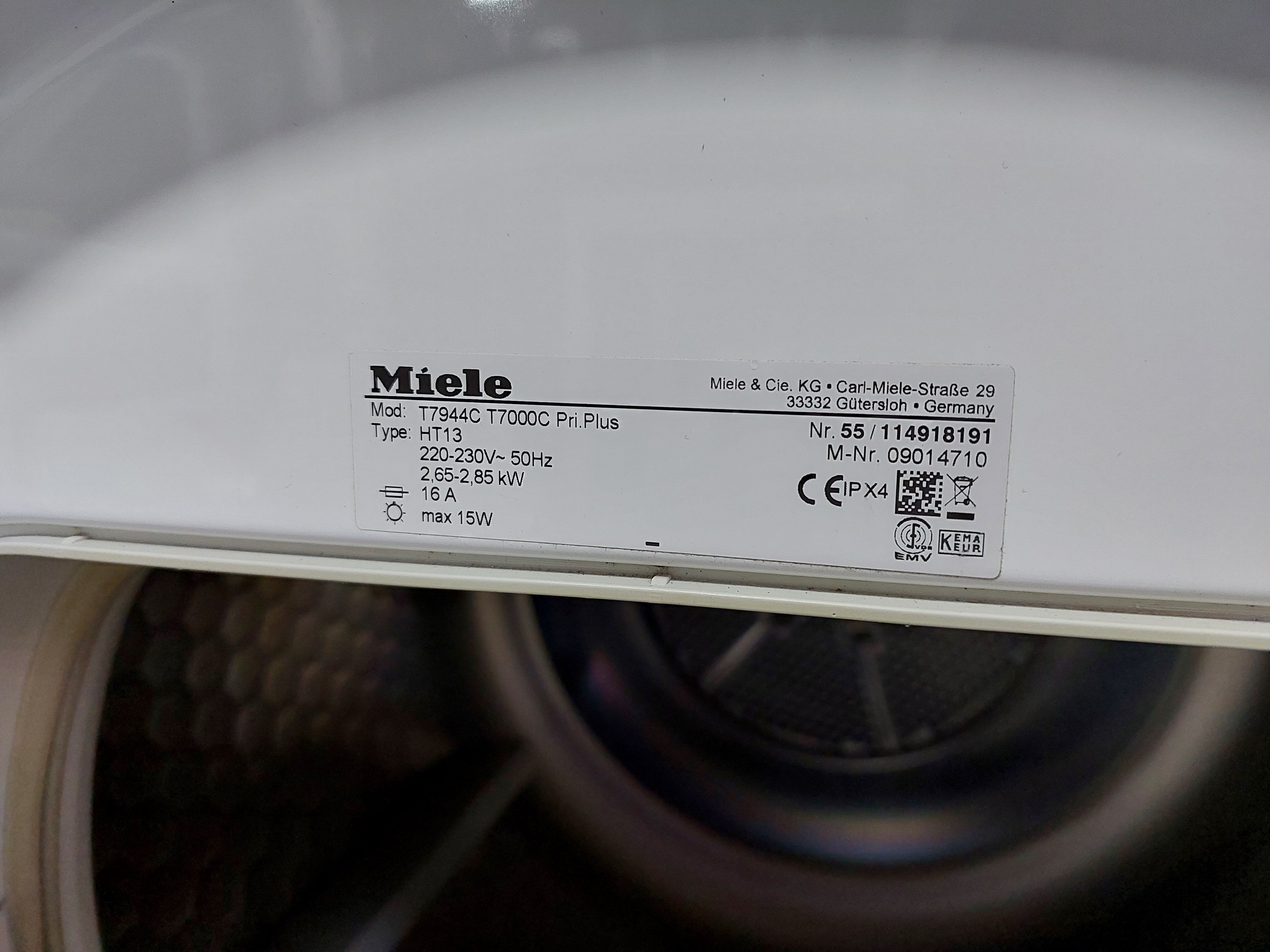 Сушильна машина Miele T 7944 C Image
