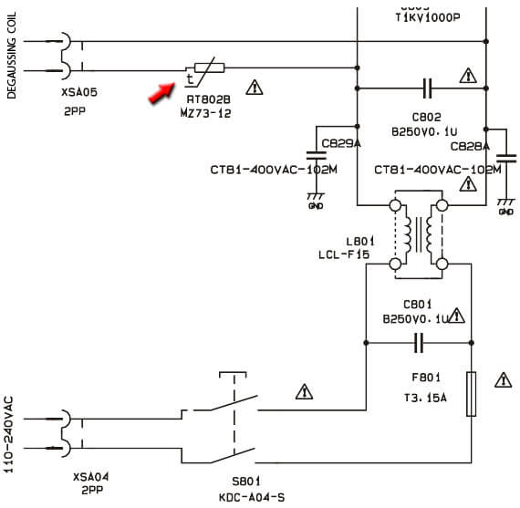 connect degaussing coil