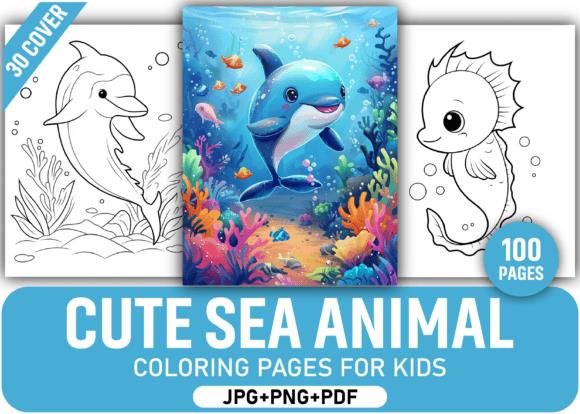 Cute sea animal coloring pages