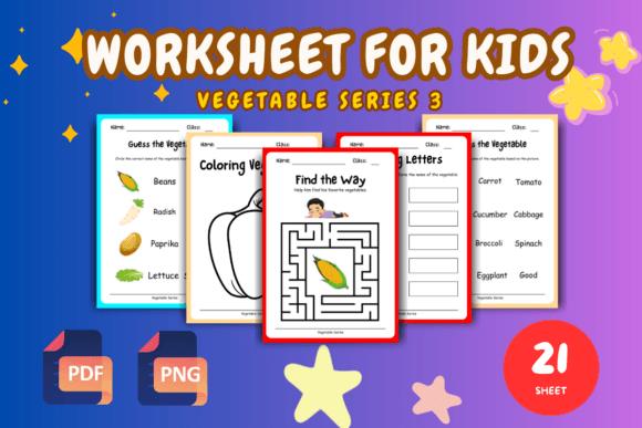 Vegetable Series 3 Worksheets for Kids