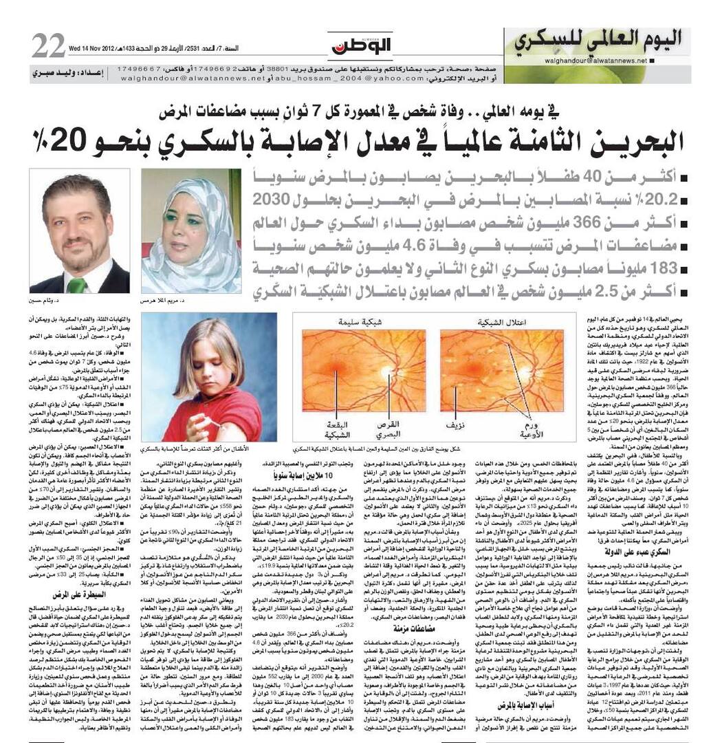 Bahrain Faces High Diabetes Rate with Nearly 20% of Population Affected