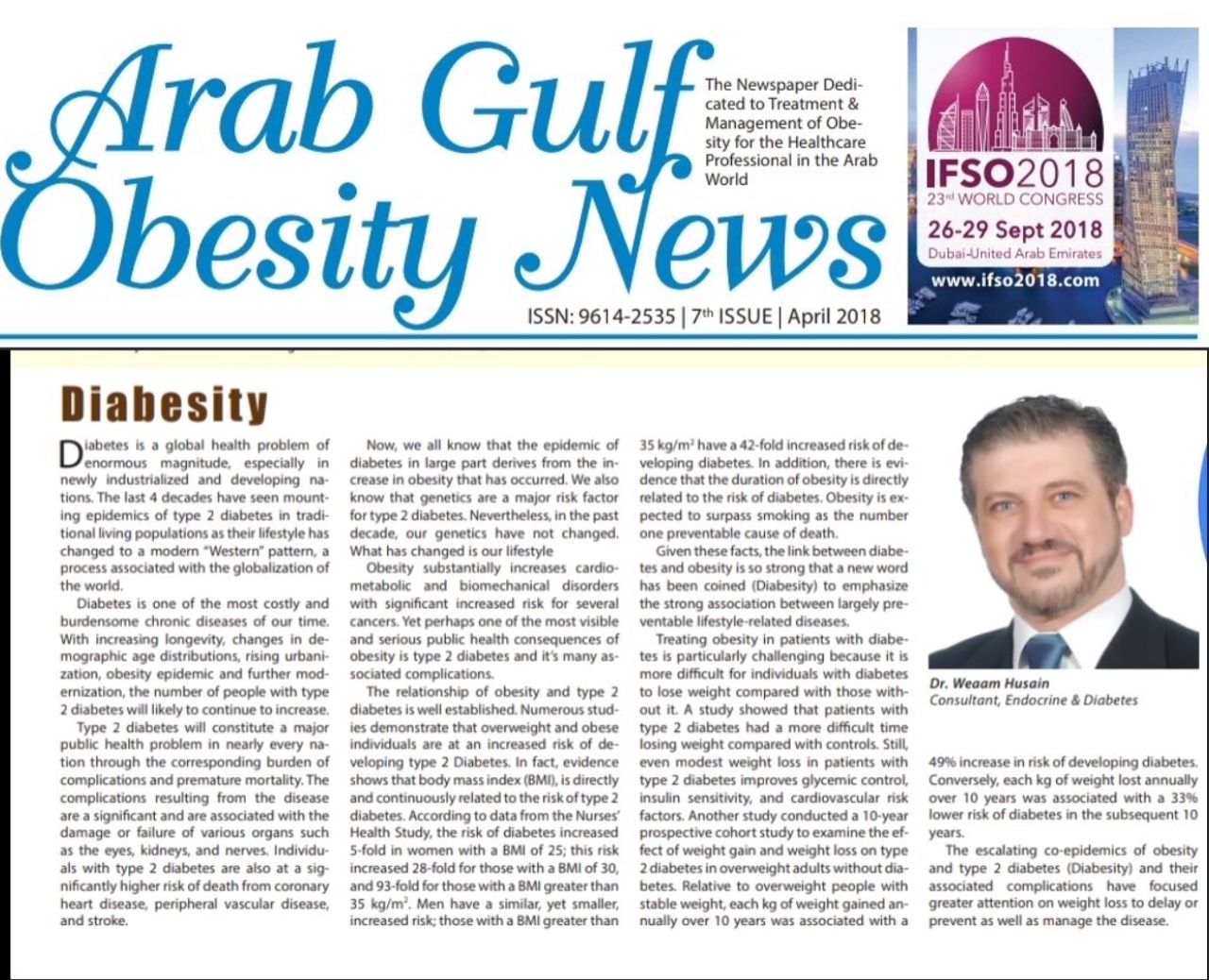 Diabesity: The Growing Epidemic of Obesity and Diabetes