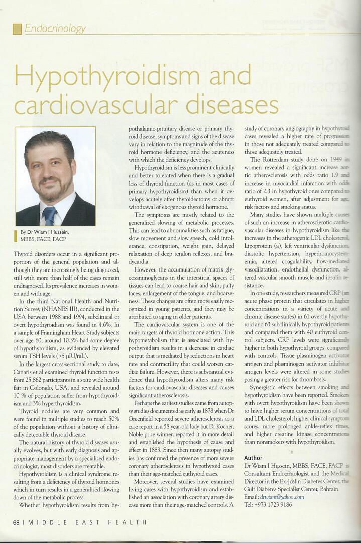 Hypothyroidism and Cardiovascular Diseases