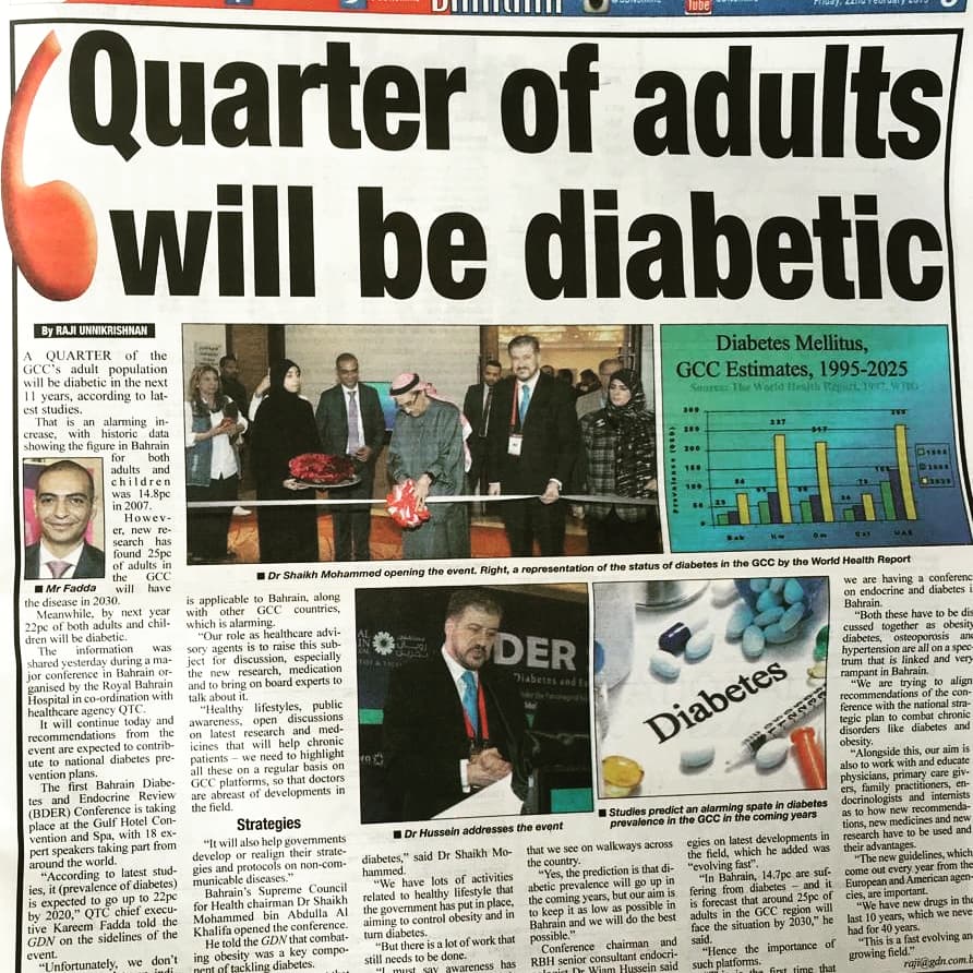 Quarter of Adults in the GCC Will Be Diabetic