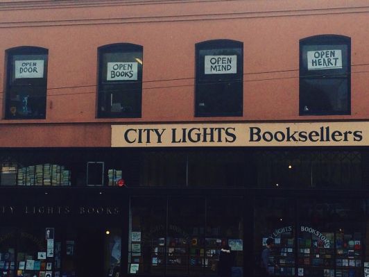 Front of City Lights Bookstore