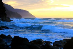 Sunset at Ke'e Beach, Kauai