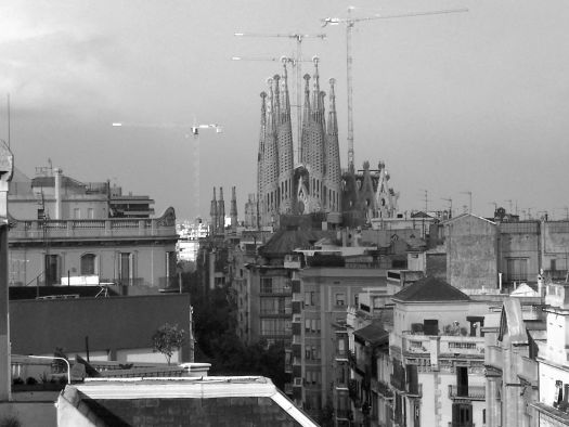 La Sagrada Familia in Black and White