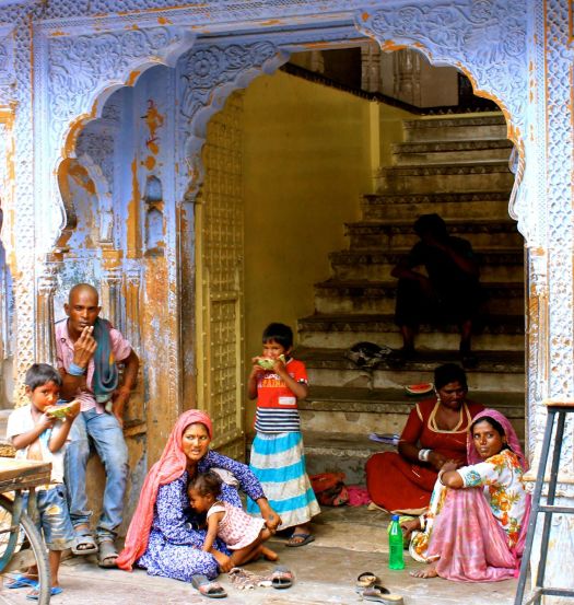 Family in Pushkar, India