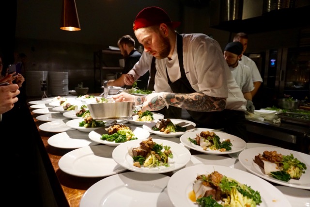 Chef prepping at What's Cooking Helsinki event - what to eat in helsinki