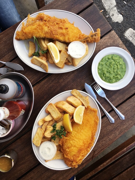 London fish and chips at Rock and Sole Plaice