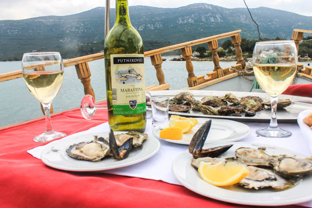 Oysters in Mali Ston, Croatia