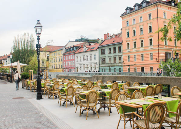 Dining al fresco in Ljubljana