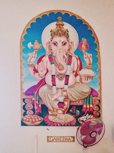 Ganesha in Indian ashram