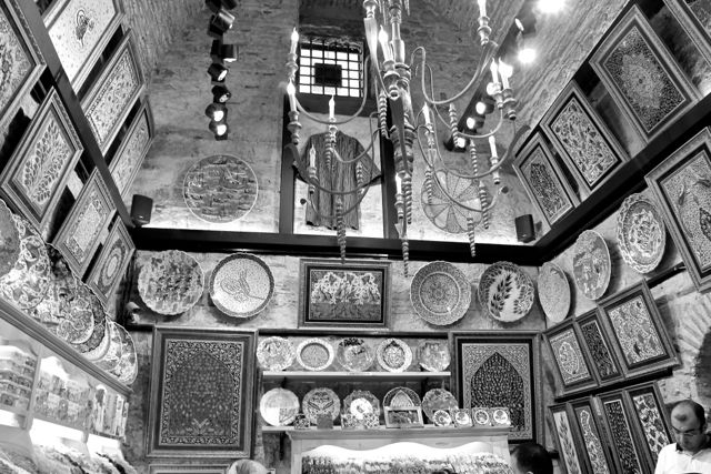 Istanbul market Black and White photos