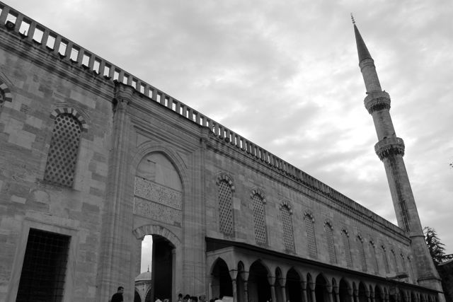 Istanbul mosque Black and White photos