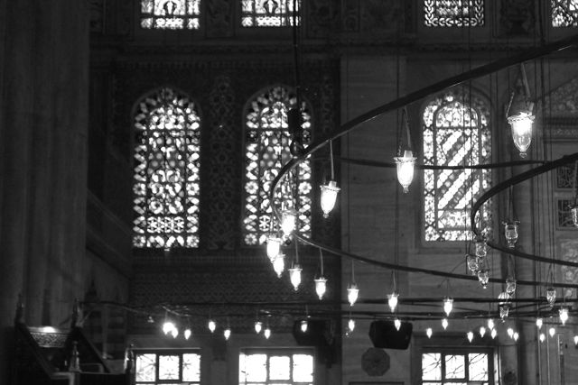 Istanbul lights Black and White photos