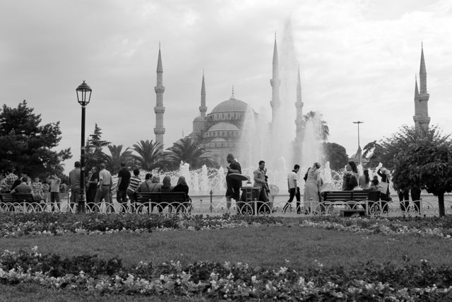 Istanbul Blue Mosque Black and White photos