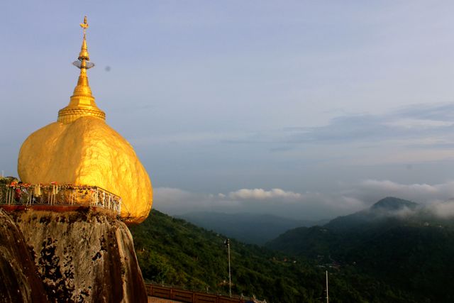 golden rock in burma