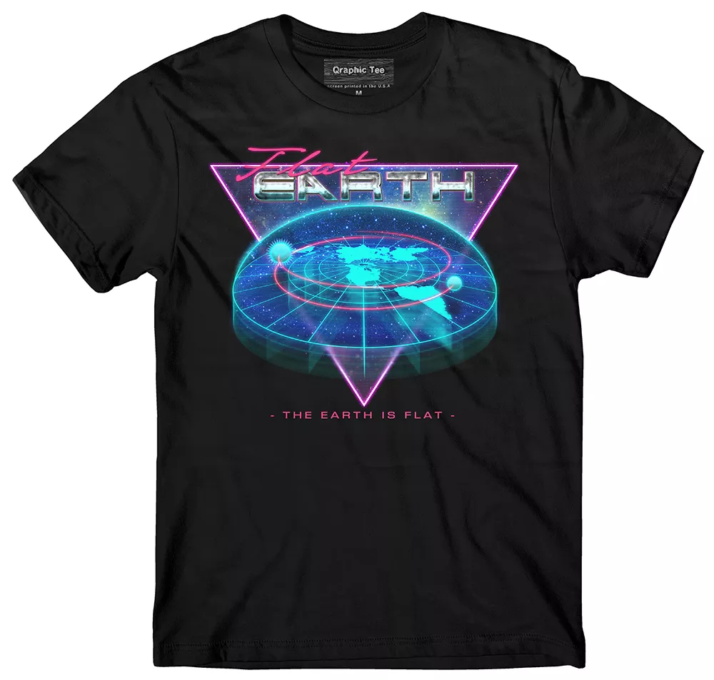 Flat Earth Hologram t-shirt, Earth is flat, Firmament, NASA lie, NASA Conspiracy