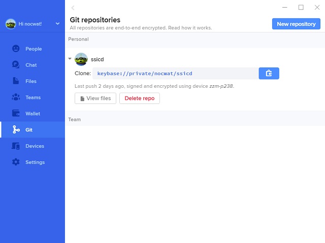 Keybase Git 代码仓库