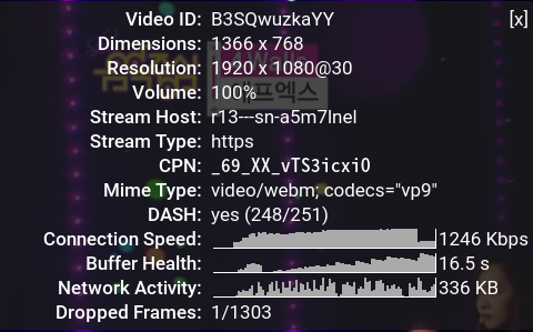 OpenVZ 未启用 BBR 的 YouTube 速度