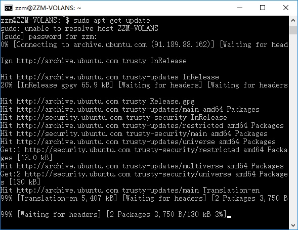 Win10 上使用 apt-get