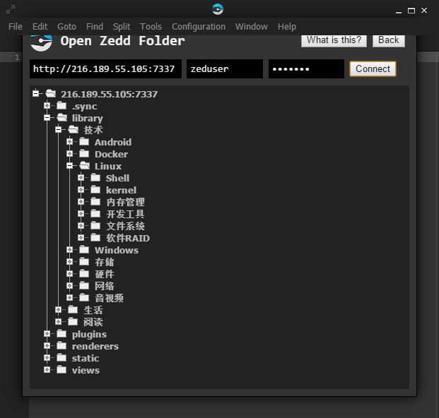 打开 Zedd 文件夹