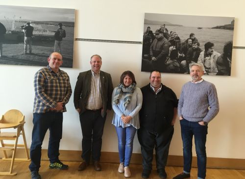 Shetland Fellows: L-R Mat Roberts, Neil McLennan (RSA Fellowship Councillor), Ingrid Webb, Graeme Howell, Lewis Shand Smith