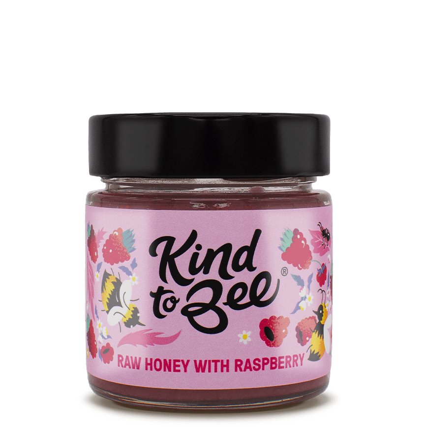RAW HONEY WITH RASPBERRY | Kind to Bee