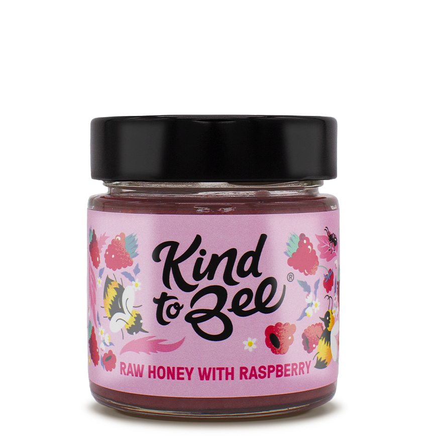 RAW HONEY WITH RASPBERRY | Kind to Bee