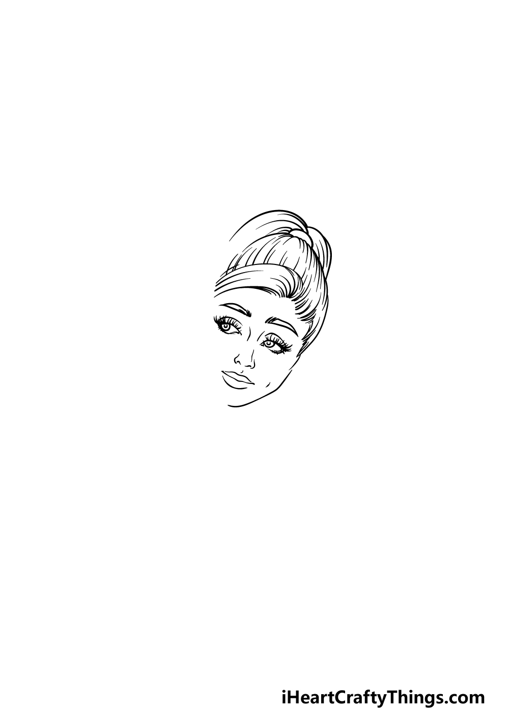 drawing Ariana Grande step 2