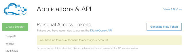 digital ocean application settings