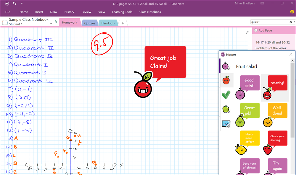 Customizable stickers in OneNote desktop